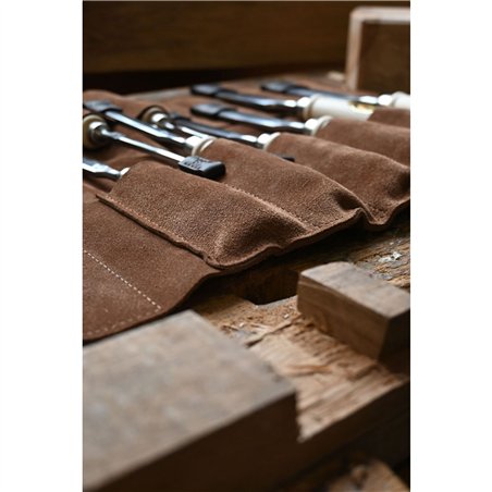 Kirschen Veloursleder-Rolltasche leer