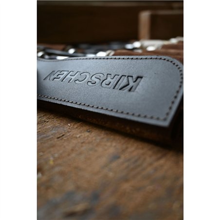 Kirschen Veloursleder-Rolltasche leer