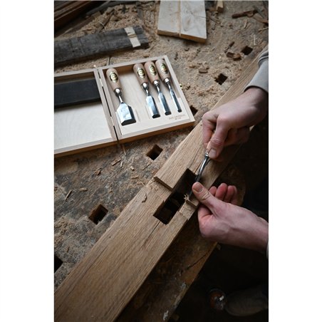 Kirschen Kurzbeitelsatz im Holzkasten, 5-tlg.