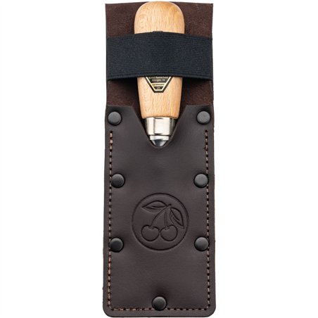 Kirschen Kurzbeitel in Leder- holster, 35 mm