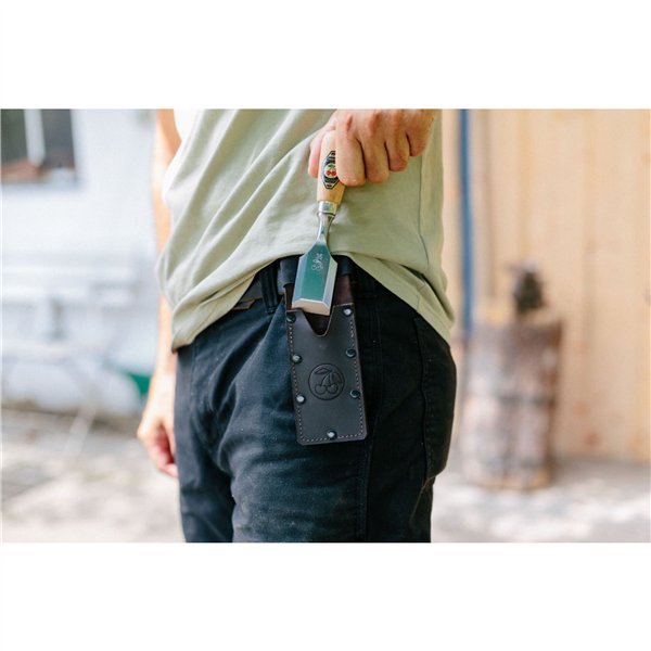 Kirschen Kurzbeitel in Leder- holster, 35 mm