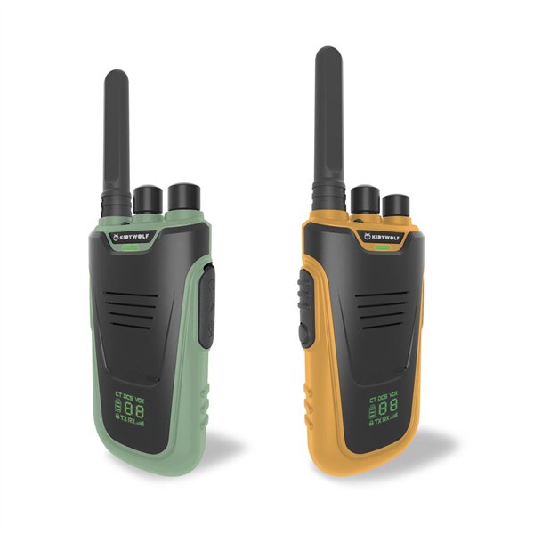 Kidywolf Walkie-Talkies con torcia elettrica verde/aran.