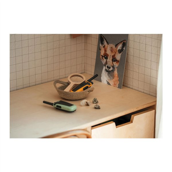 Kidywolf Walkie-Talkies con torcia elettrica verde/aran.