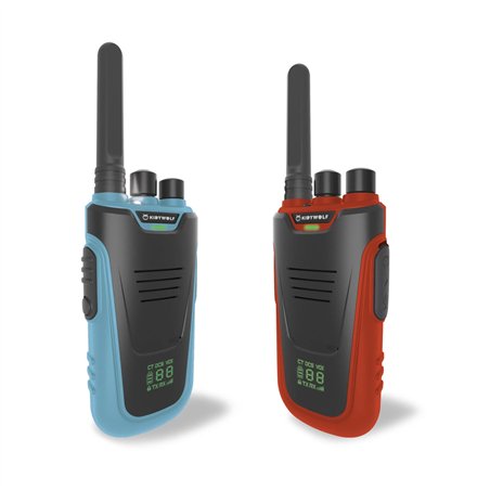 Kidywolf Walkie-Talkies con torcia elettrica blu/rosso
