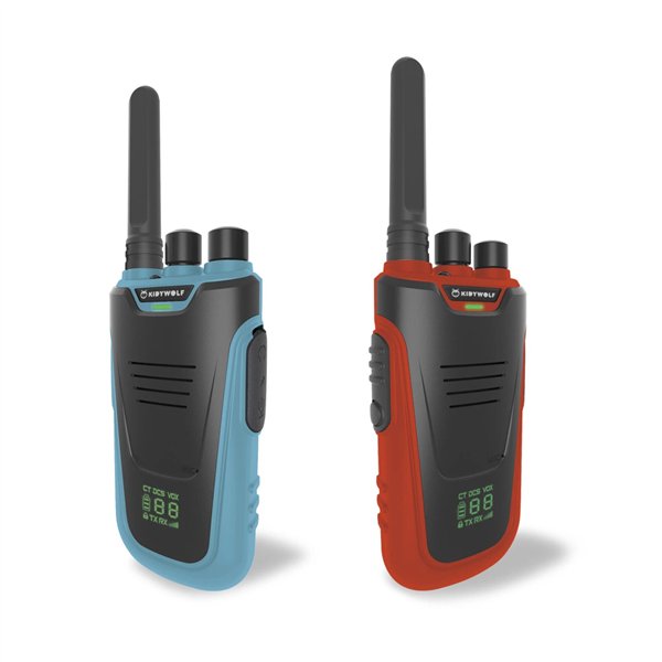 Kidywolf Walkie-Talkies con torcia elettrica blu/rosso