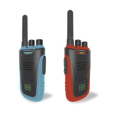 Kidywolf Walkie-Talkies con torcia elettrica blu/rosso