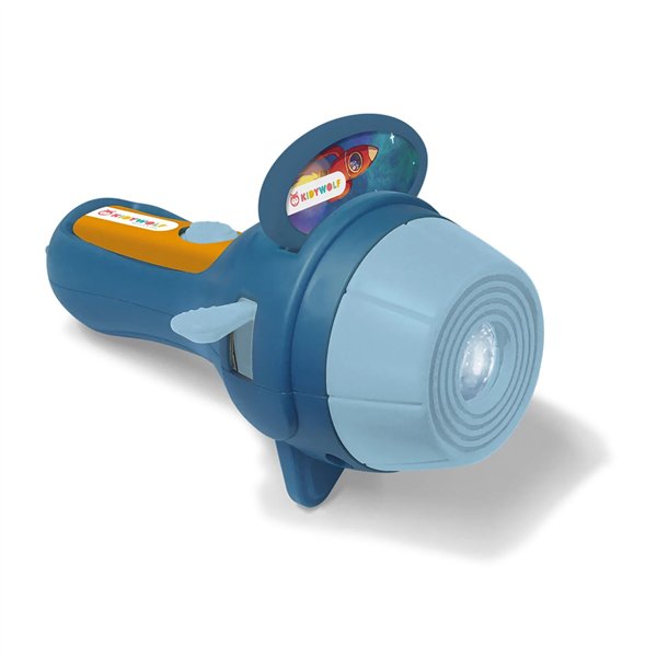 Kidywolf torcia elettrica con proiettore blu con 3 dischi imm.