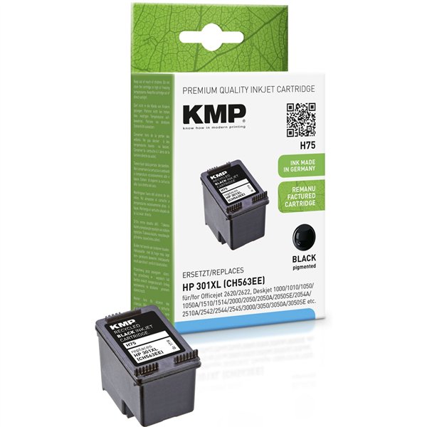KMP H75 cartuccia     nero compatibile con HP CH 563 EE