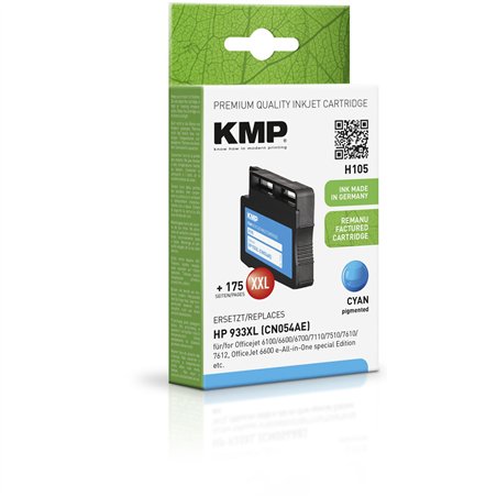 KMP H105 cartuccia ciano comp. con HP CN 054 AE 933 XL
