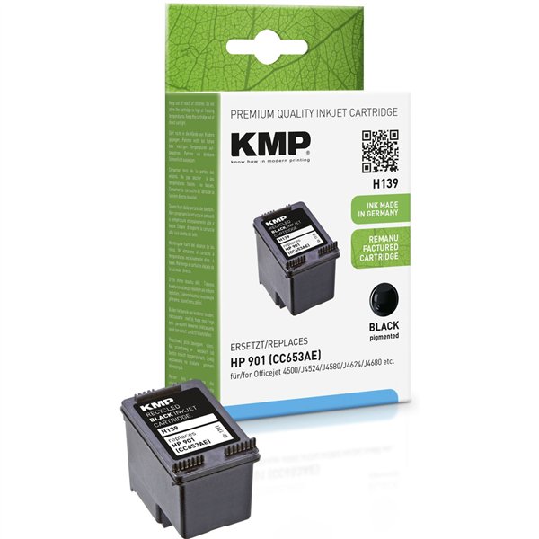 KMP H139 cartuccia nero compatibile con HP CC 653 AE