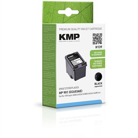KMP H139 cartuccia nero compatibile con HP CC 653 AE