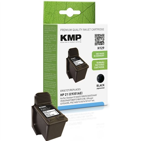 KMP H129 cartuccia nera compatibile con HP C 9351 AE