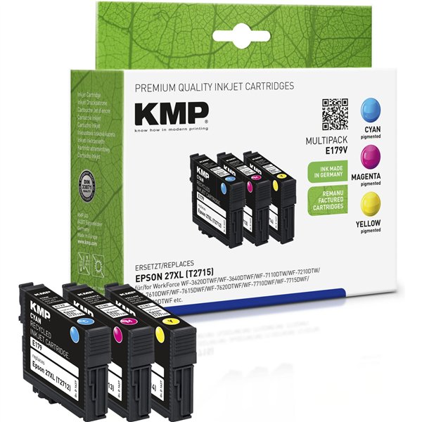 KMP E179V Multi confezione C/M/Y compatibile con Epson T 2715