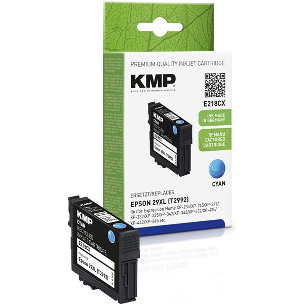 KMP E218CX cartuccia ciano compatibile con Epson T 2992 XL