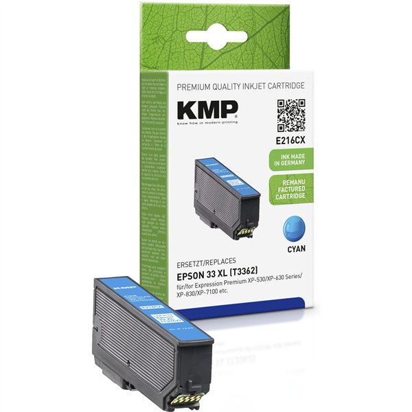 KMP E216CX cartuccia ciano compatibile con Epson T 3362 XL