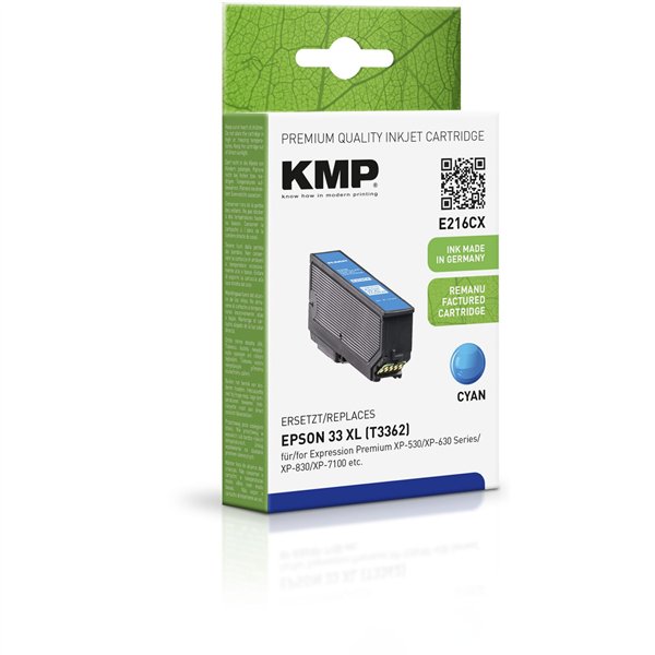 KMP E216CX cartuccia ciano compatibile con Epson T 3362 XL