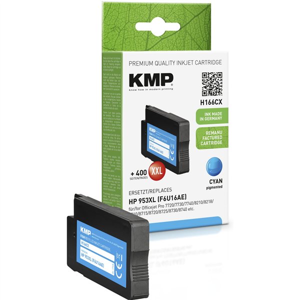 KMP H166CX cartuccia ciano compatibile con HP F6U16AE
