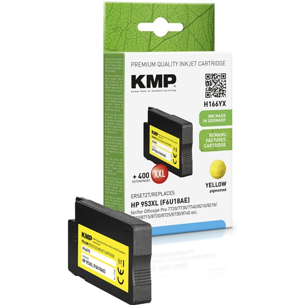 KMP H166YX cartuccia giallo compatibile con HP F6U18AE
