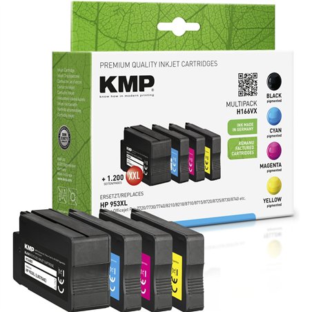 KMP H166VX Multipack BK/C/M/Y compatibile con HP 953 XL