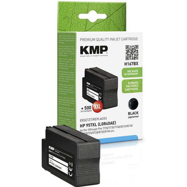 KMP H167BX cartuccia nero compatibil.con HP L0R40AE 957 XL