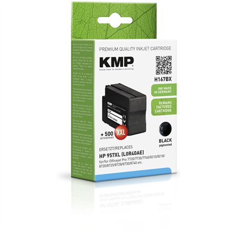KMP H167BX cartuccia nero compatibil.con HP L0R40AE 957 XL