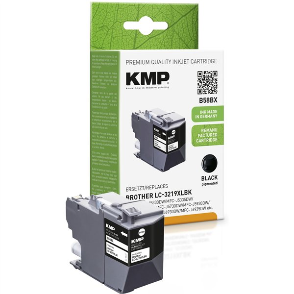 KMP B58BX cartuccia nero comp. con Brother LC-3219XLBK
