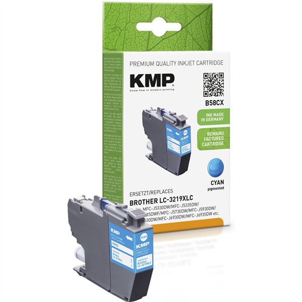 KMP B58CX cartuccia ciano comp. con Brother LC-3219XLC