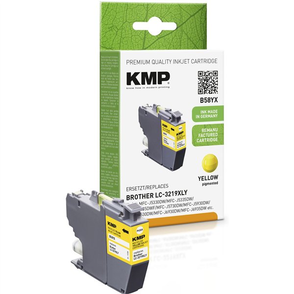 KMP B58YX cartuccia giallo comp. con Brother LC-3219XLY