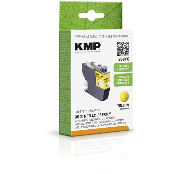 KMP B58YX cartuccia giallo comp. con Brother LC-3219XLY