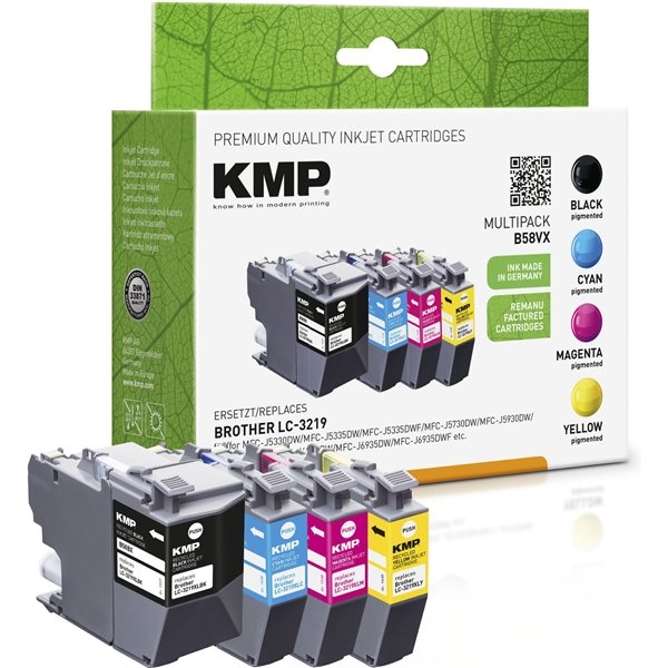 KMP B58VX Promo Pack BK/C/MY/Y comp. con Brother LC-3219VALDR