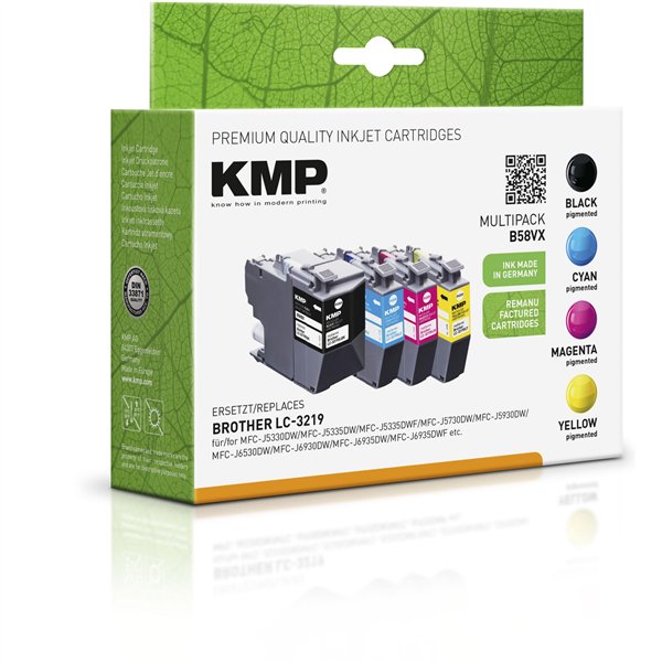 KMP B58VX Promo Pack BK/C/MY/Y comp. con Brother LC-3219VALDR