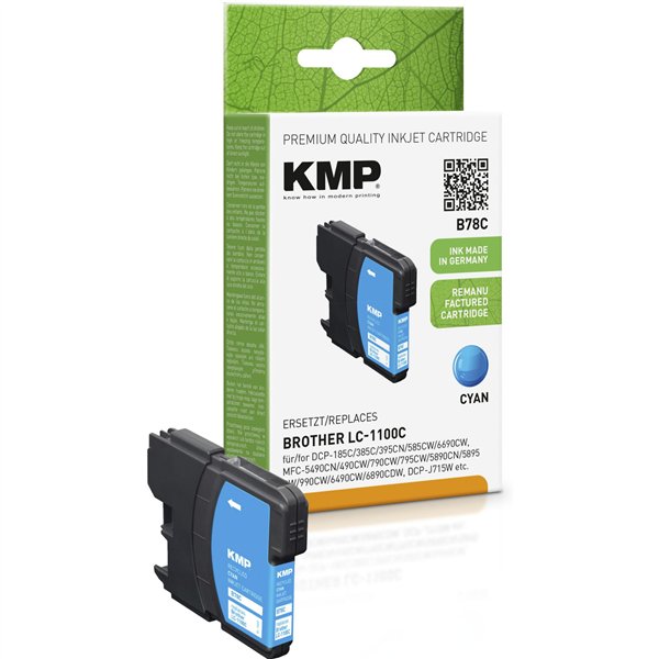 KMP B78C cartuccia ciano compatibile c. Brother LC-1100 C