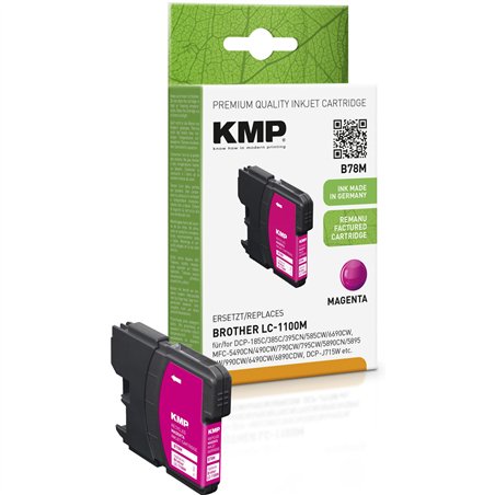 KMP B78M cartuccia magenta compatibile c. Brother LC-1100 M