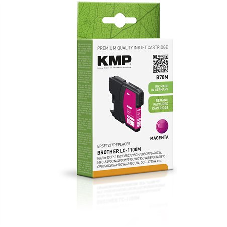 KMP B78M cartuccia magenta compatibile c. Brother LC-1100 M