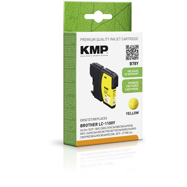 KMP B78Y cartuccia giallo compatibile c. Brother LC-1100 Y
