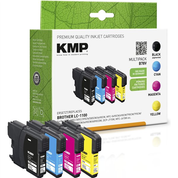 KMP B78V pack promo BK/C/M/Y compatibile con Brother LC-1100