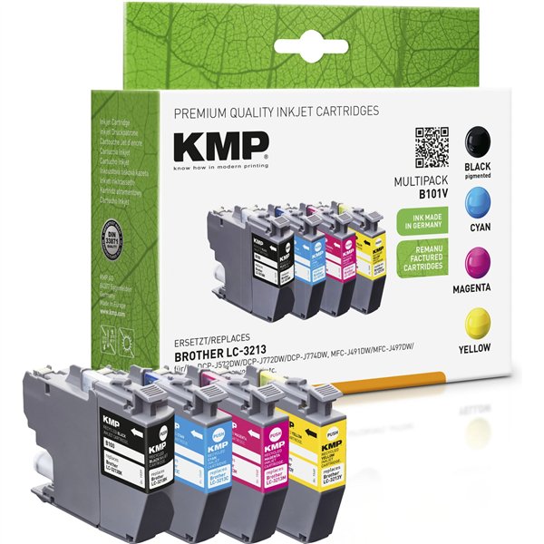 KMP B101V Promo Pack Bk/C/M/Y compatibile con Brother LC-3213