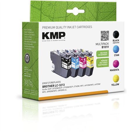 KMP B101V Promo Pack Bk/C/M/Y compatibile con Brother LC-3213