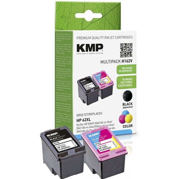KMP H162V Promo Pack BK/Color comp. con HP C2P05AE/C2P07AE