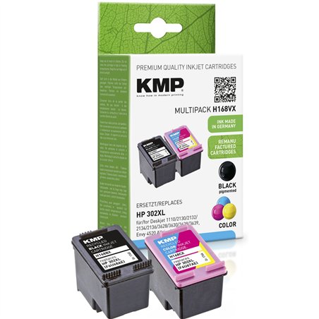 KMP H168VX Promo Pack BK/Color comp. con HP F6T68AE/F6U67AE