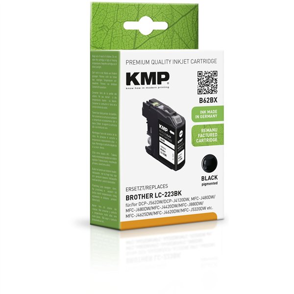 KMP B62BX cartuccia nero compatib. con Brother LC-223 BK
