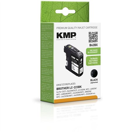 KMP B62BX cartuccia nero compatib. con Brother LC-223 BK