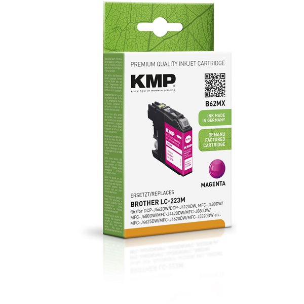 KMP B62MX cartuccia magenta compatibile con Brother LC-223 M