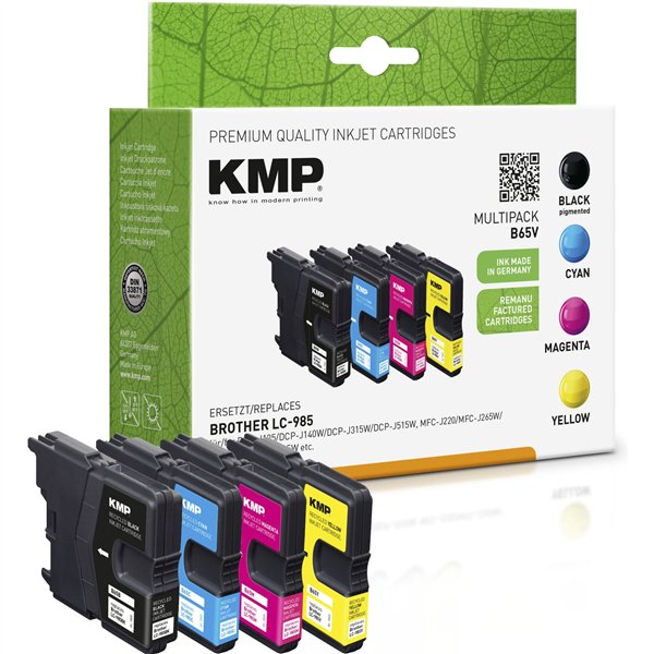 KMP B65V Promo Pack BK/C/M/Y compatibile con Brother LC-985