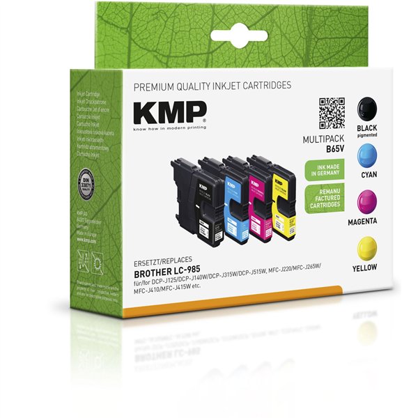 KMP B65V Promo Pack BK/C/M/Y compatibile con Brother LC-985