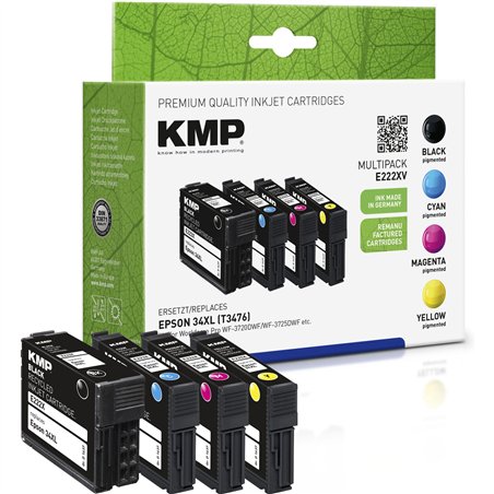 KMP E222XV Multipack BK/C/M/Y compatibile con Epson T 3476 XL