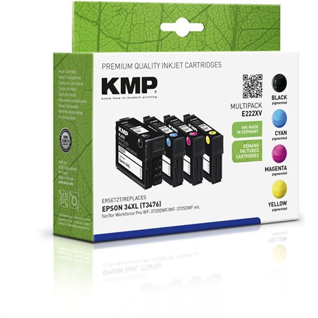 KMP E222XV Multipack BK/C/M/Y compatibile con Epson T 3476 XL
