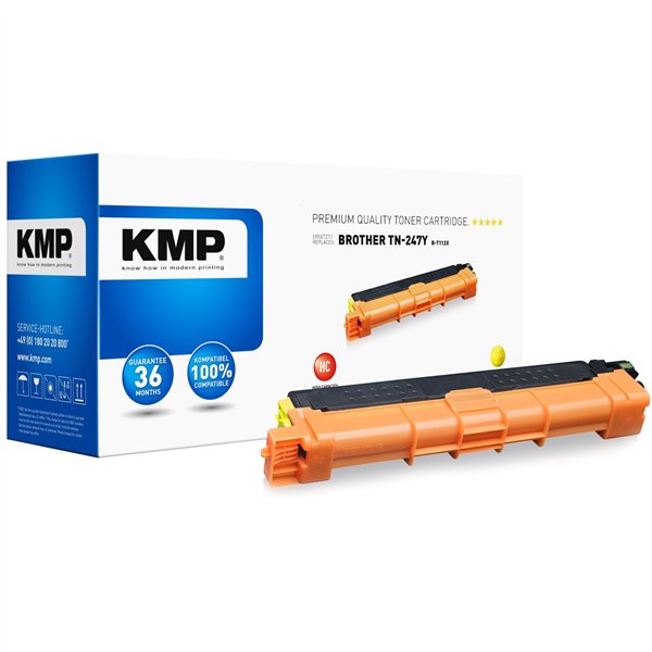 KMP B-T112X cartuccia giallo compatibile con Brother TN-247 Y