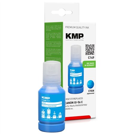 KMP C149 serbatoio inch. ciano compatibile con Canon GI-56 C