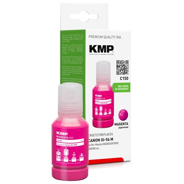 KMP C150 serbatoio inch. magenta compatibile con Canon GI-56 M